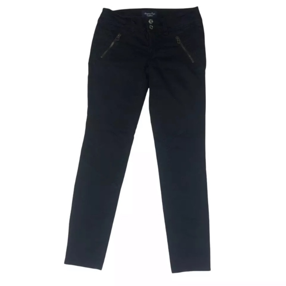 American Eagle Outfitters Women's Slim Skinny Jeans Black Pocket Stretch Denim